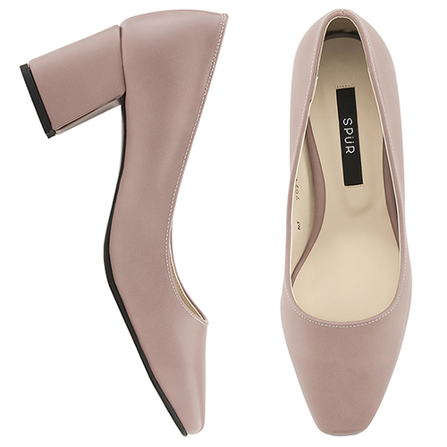 SPUR[스퍼][당일출고]MF7029 Delicate square pumps 머드핑크