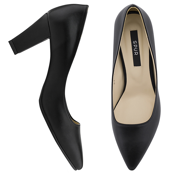 SPUR[스퍼][당일출고]OS7015 Pointed retro pumps 블랙