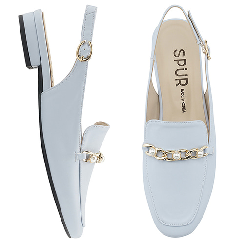 SPUR[스퍼][당일출고]OS7041 Pearl chain slingback 스카이