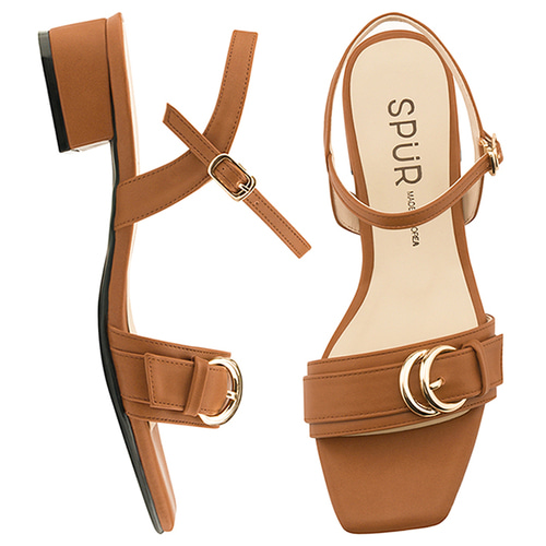 SPUR[스퍼][당일출고]OS9098 Double Circle buckle strap 카멜