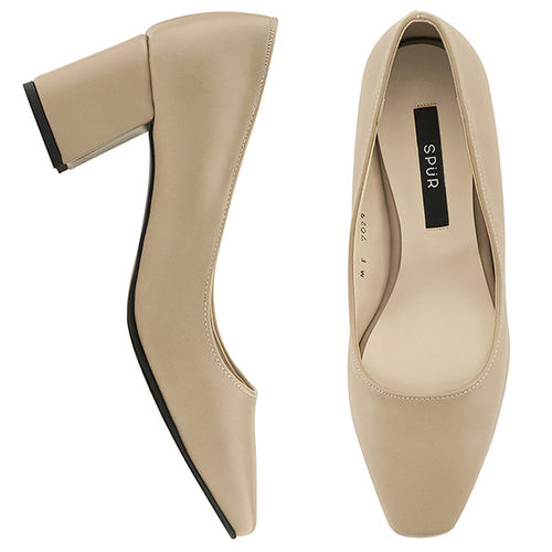 SPUR[스퍼][당일출고]MF7029 Delicate square pumps 베이지