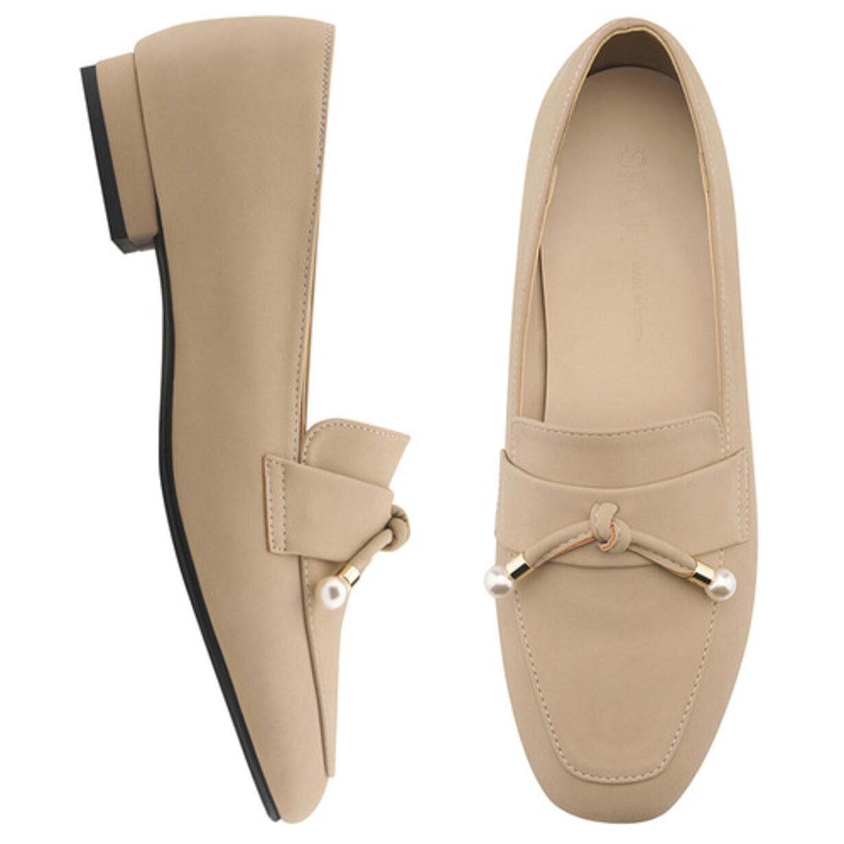SPUR[스퍼]PA8001 pearl tip Loafer 베이지