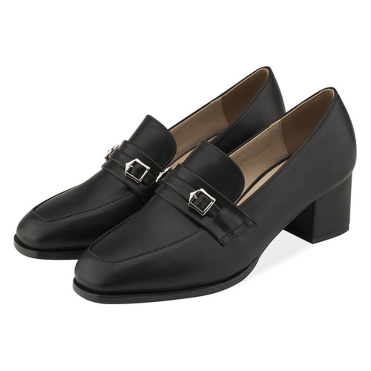 SPUR[스퍼]Two Buckle Strap Middle Loafer -QA7011BK