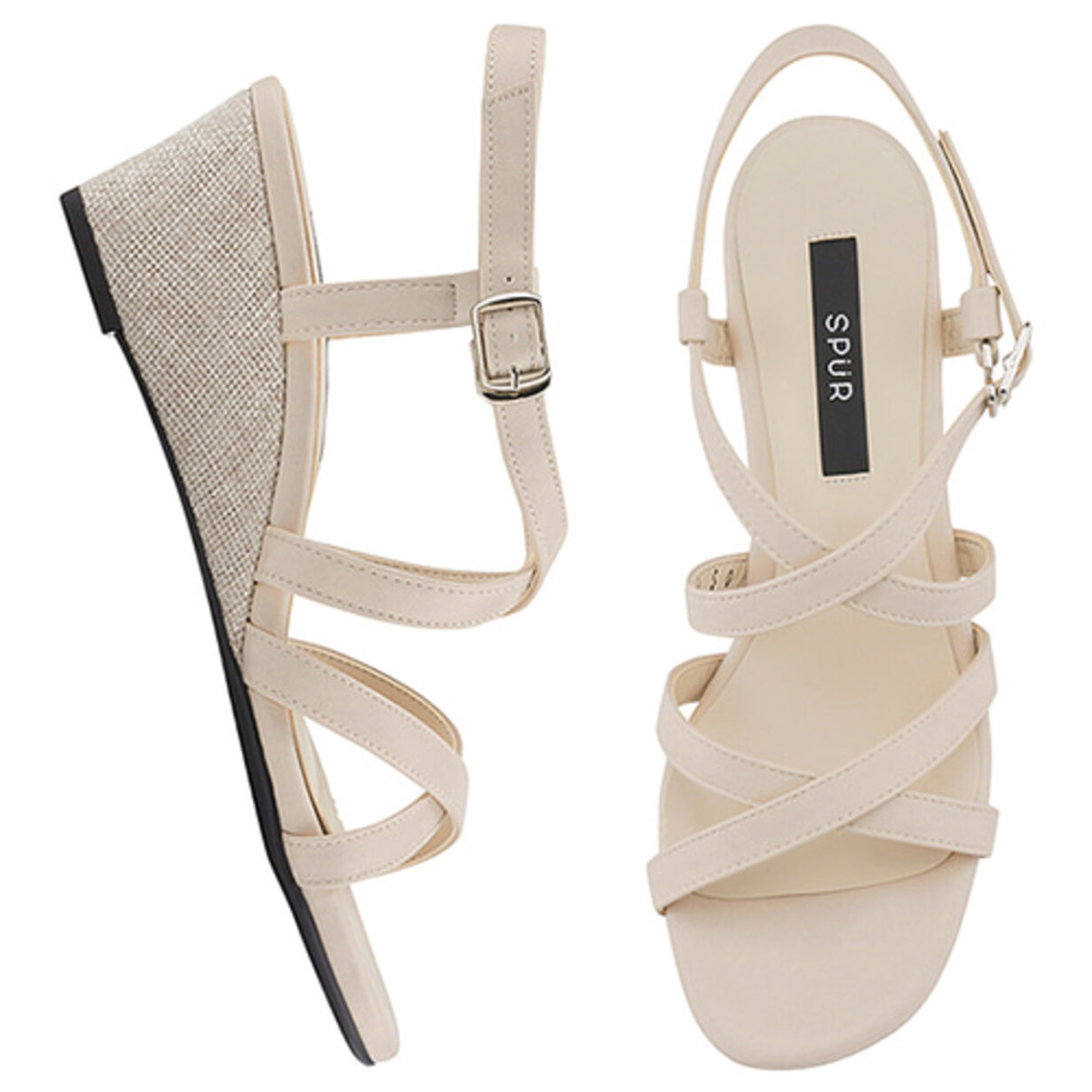 SPUR[스퍼]Double cross strap wedge -OS7071BE