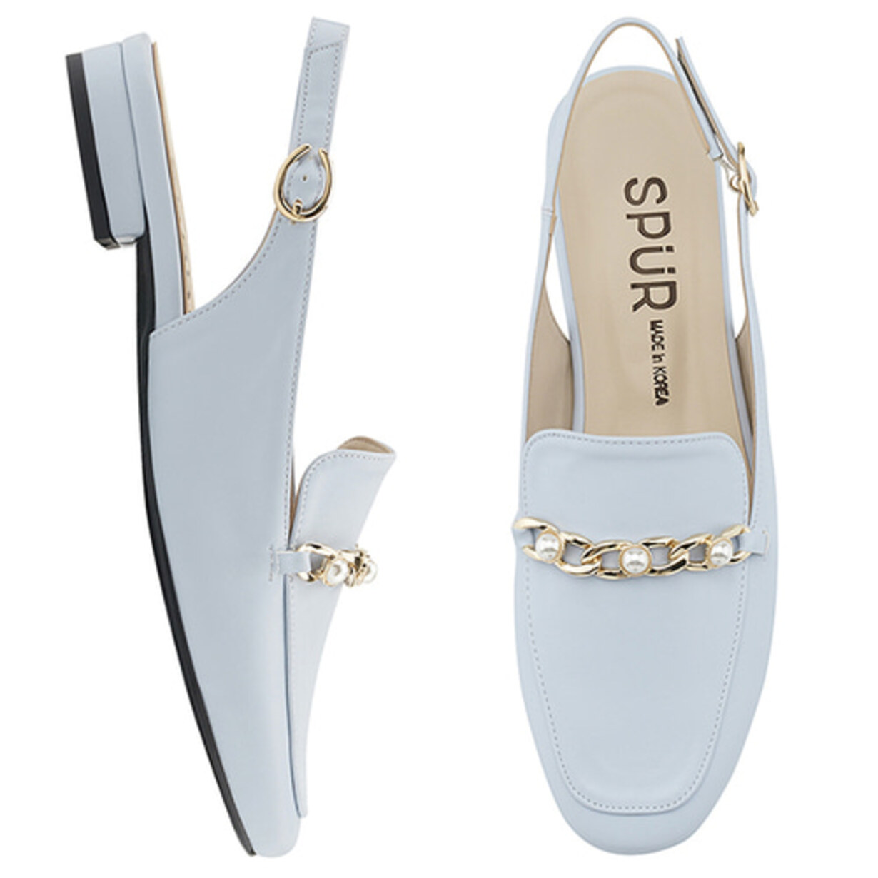SPUR[스퍼]Pearl chain Slingback -OS7041 SY