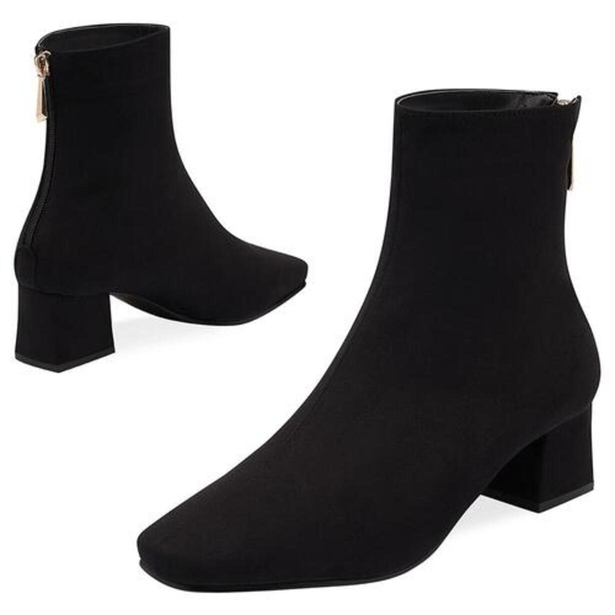 SPUR[스퍼]집업 스웨이드 Ankle Boot PA8027BK